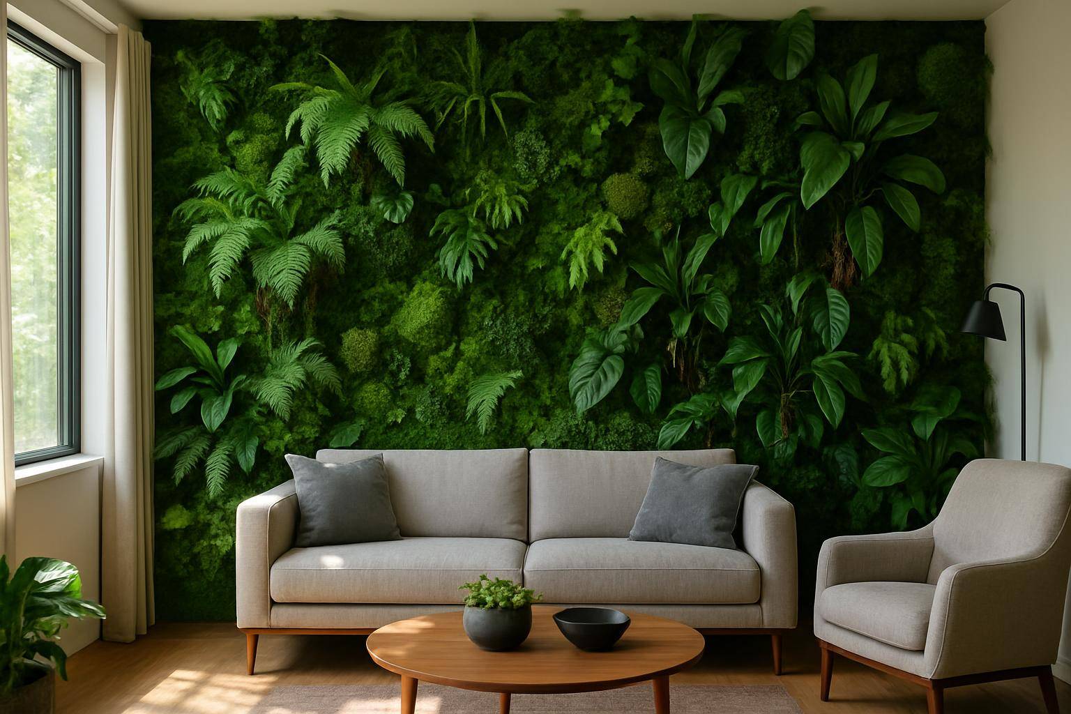 Zielone ściany we wnętrzach – jak stworzyć living wall w domu